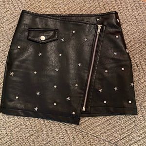 Faux leather skirt